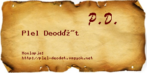 Plel Deodát névjegykártya